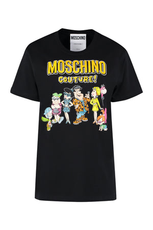 Moschino x The Flintstones™ - Printed cotton T-shirt-0